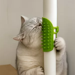 grooming brush, cat hair removal brush, cat wall brush