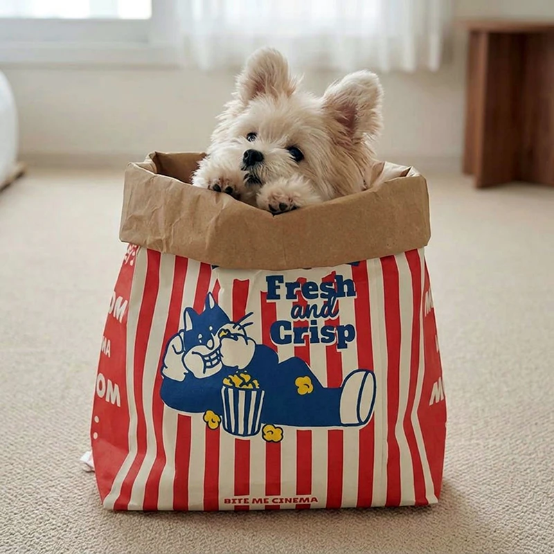 Hundespielzeug Popcorntüte aus Kraftpapier